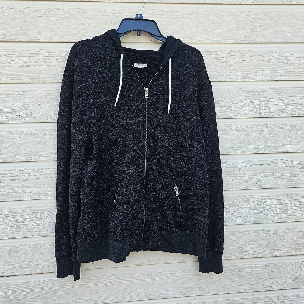 Merona Men's Black Zip-Up Sweater